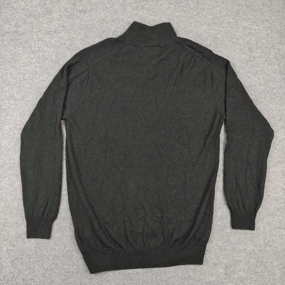 Rodd & Gunn Sweater Mens XL Green 1/4 Zip Mock Neck Wool Cashmere Knit Pullover - Picture 6 of 9